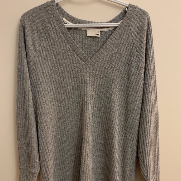 Grey Wilfred Free Oversized Sweater Dress - Picture 1 of 3